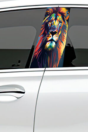 Araç Kapı Direk Kaplama Folyosu Desenli (Sağ Sol Takım) (2 Adet) - 22x50 Cm