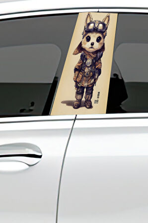 Araç Kapı Direk Kaplama Folyosu Desenli (Sağ Sol Takım) (2 Adet) - 22x50 Cm