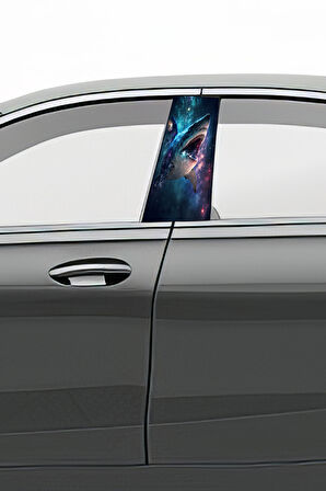 Araç Kapı Direk Kaplama Folyosu Desenli (Sağ Sol Takım) (2 Adet) - 22x50 Cm