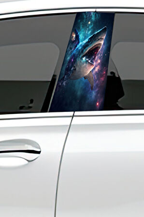 Araç Kapı Direk Kaplama Folyosu Desenli (Sağ Sol Takım) (2 Adet) - 22x50 Cm