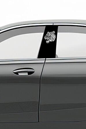 Araç Kapı Direk Kaplama Folyosu Desenli (Sağ Sol Takım) (2 Adet) - 22x50 Cm