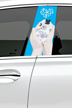 Araç Kapı Direk Kaplama Folyosu Desenli (Sağ Sol Takım) (2 Adet) - 22x50 Cm