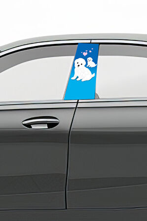 Araç Kapı Direk Kaplama Folyosu Desenli (Sağ Sol Takım) (2 Adet) - 22x50 Cm