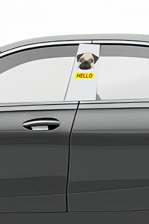 Araç Kapı Direk Kaplama Folyosu Desenli (Sağ Sol Takım) (2 Adet) - 22x50 Cm