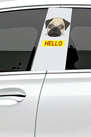 Araç Kapı Direk Kaplama Folyosu Desenli (Sağ Sol Takım) (2 Adet) - 22x50 Cm