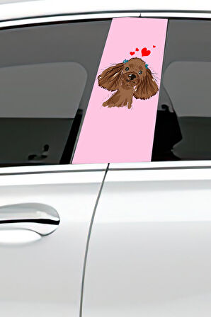 Araç Kapı Direk Kaplama Folyosu Desenli (Sağ Sol Takım) (2 Adet) - 22x50 Cm