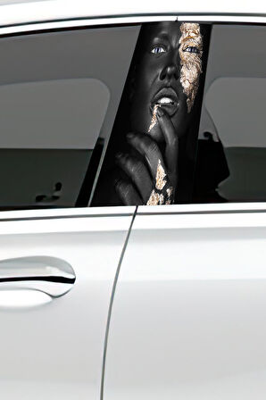 Araç Kapı Direk Kaplama Folyosu Desenli (Sağ Sol Takım) (2 Adet) - 22x50 Cm