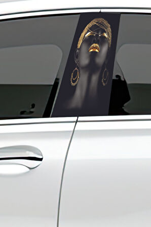 Araç Kapı Direk Kaplama Folyosu Desenli (Sağ Sol Takım) (2 Adet) - 22x50 Cm