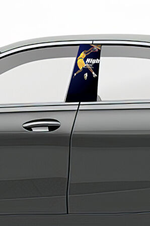 Araç Kapı Direk Kaplama Folyosu Desenli (Sağ Sol Takım) (2 Adet) - 22x50 Cm