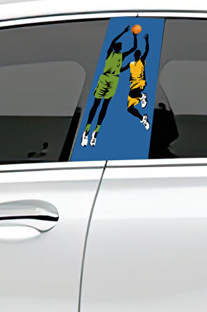 Araç Kapı Direk Kaplama Folyosu Desenli (Sağ Sol Takım) (2 Adet) - 22x50 Cm