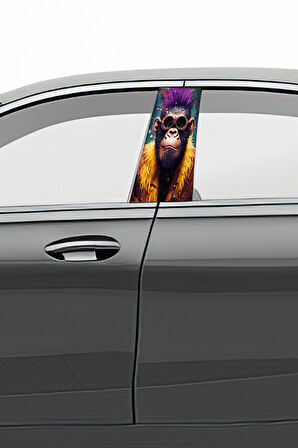 Araç Kapı Direk Kaplama Folyosu Desenli (Sağ Sol Takım) (2 Adet) - 22x50 Cm