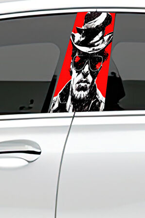 Araç Kapı Direk Kaplama Folyosu Desenli (Sağ Sol Takım) (2 Adet) - 22x50 Cm