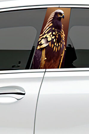 Araç Kapı Direk Kaplama Folyosu Desenli (Sağ Sol Takım) (2 Adet) - 22x50 Cm