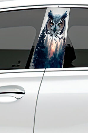 Araç Kapı Direk Kaplama Folyosu Desenli (Sağ Sol Takım) (2 Adet) - 22x50 Cm