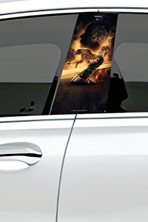 Araç Kapı Direk Kaplama Folyosu Desenli (Sağ Sol Takım) (2 Adet) - 22x50 Cm