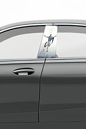 Araç Kapı Direk Kaplama Folyosu Desenli (Sağ Sol Takım) (2 Adet) - 22x50 Cm