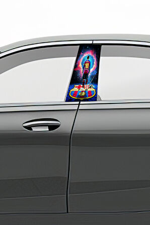 Araç Kapı Direk Kaplama Folyosu Desenli (Sağ Sol Takım) (2 Adet) - 22x50 Cm