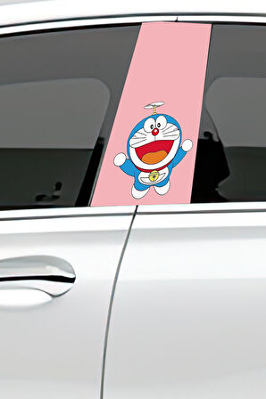 Araç Kapı Direk Kaplama Folyosu Desenli (Sağ Sol Takım) (2 Adet) - 22x50 Cm