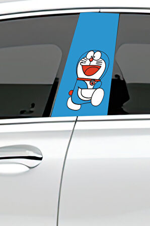 Araç Kapı Direk Kaplama Folyosu Desenli (Sağ Sol Takım) (2 Adet) - 22x50 Cm