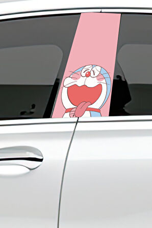 Araç Kapı Direk Kaplama Folyosu Desenli (Sağ Sol Takım) (2 Adet) - 22x50 Cm