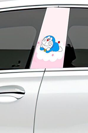 Araç Kapı Direk Kaplama Folyosu Desenli (Sağ Sol Takım) (2 Adet) - 22x50 Cm