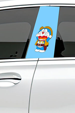 Araç Kapı Direk Kaplama Folyosu Desenli (Sağ Sol Takım) (2 Adet) - 22x50 Cm