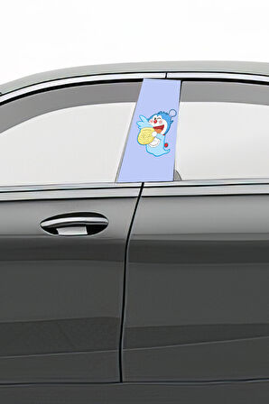 Araç Kapı Direk Kaplama Folyosu Desenli (Sağ Sol Takım) (2 Adet) - 22x50 Cm