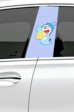 Araç Kapı Direk Kaplama Folyosu Desenli (Sağ Sol Takım) (2 Adet) - 22x50 Cm