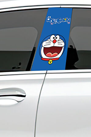 Araç Kapı  Uyumlu Direk Kaplama Folyosu Desenli (Sağ Sol Takım) (2 Adet) - 22x50 Cm