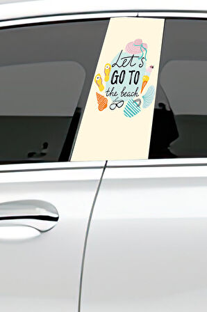 Araç Kapı Direk Kaplama Folyosu Desenli (Sağ Sol Takım) (2 Adet) - 22x50 Cm