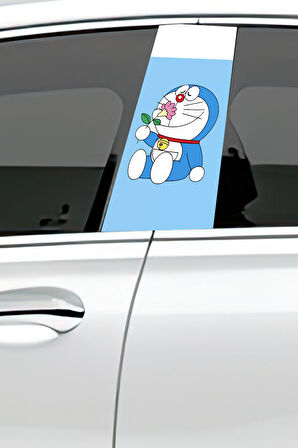 Araç Kapı Direk Kaplama Folyosu Desenli (Sağ Sol Takım) (2 Adet) - 22x50 Cm