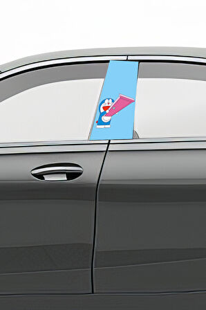 Araç Kapı Direk Kaplama Folyosu Desenli (Sağ Sol Takım) (2 Adet) - 22x50 Cm