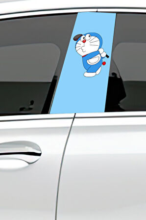 Araç Kapı Direk Kaplama Folyosu Desenli (Sağ Sol Takım)Uyumlu  (2 Adet) - 22x50 cm