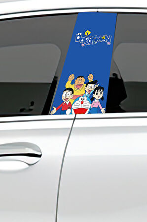 Araç Kapı Direk Kaplama Folyosu Desenli (Sağ Sol Takım) (2 Adet) - 22x50 Cm