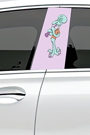 Araç Kapı Direk Kaplama Folyosu Desenli  Sağ Sol Takım 2 Adet  22x50 Cm