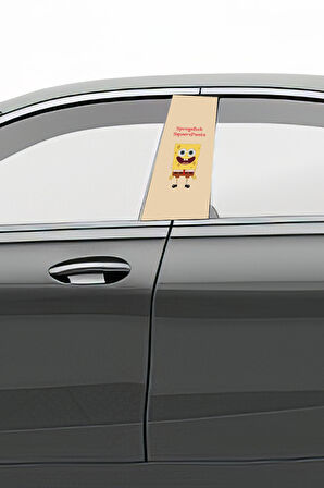 Araç Kapı Uyumlu  Direk Kaplama Folyosu Desenli (Sağ Sol Takım) (2 Adet) - 22x50 Cm