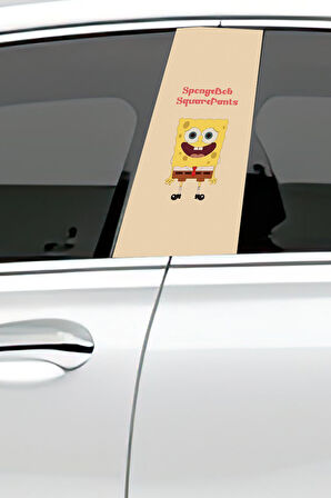 Araç Kapı Uyumlu  Direk Kaplama Folyosu Desenli (Sağ Sol Takım) (2 Adet) - 22x50 Cm