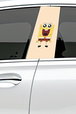 Araç Kapı Direk Kaplama Folyosu Desenli (Sağ Sol Takım) (2 Adet) - 22x50 Cm