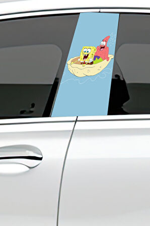 Araç Kapı Direk Kaplama Folyosu Desenli (Sağ Sol Takım) (2 Adet) - 22x50 Cm