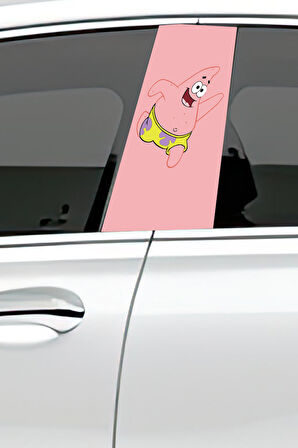 Araç Kapı Direk Kaplama Folyosu Desenli (Sağ Sol Takım) (2 Adet) - 22x50 Cm