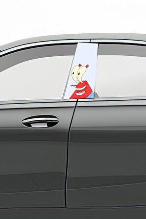 Araç Kapı Direk Kaplama Folyosu Desenli (Sağ Sol Takım) (2 Adet) - 22x50 Cm