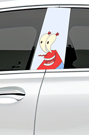 Araç Kapı Direk Kaplama Folyosu Desenli (Sağ Sol Takım) (2 Adet) - 22x50 Cm