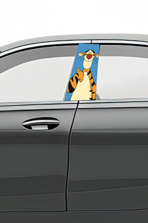 Araç Kapı Direk Kaplama Folyosu Desenli (Sağ Sol Takım) (2 Adet) - 22x50 Cm