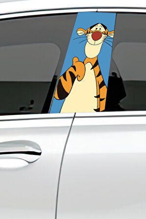 Araç Kapı Direk Kaplama Folyosu Desenli (Sağ Sol Takım) (2 Adet) - 22x50 Cm