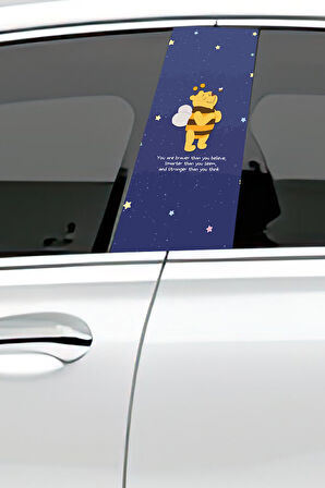 Araç Kapı Direk Kaplama Folyosu Desenli (Sağ Sol Takım) (2 Adet) - 22x50 Cm