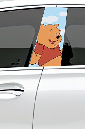 Araç Kapı Direk Kaplama Folyosu Desenli (Sağ Sol Takım) (2 Adet) - 22x50 Cm