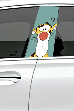 Araç Kapı Direk Kaplama Folyosu Desenli (Sağ Sol Takım) (2 Adet) - 22x50 Cm