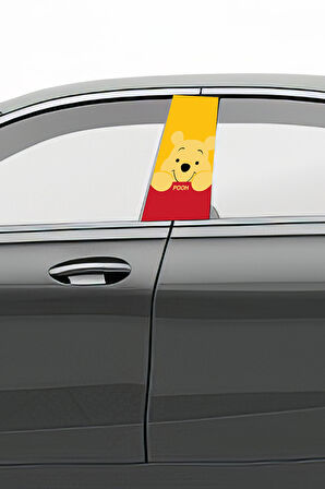 Araç Kapı Direk Kaplama Folyosu Desenli (Sağ Sol Takım) (2 Adet) - 22x50 Cm