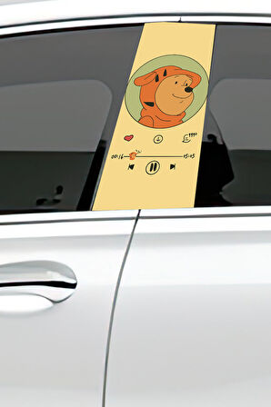 Araç Kapı Direk Kaplama Folyosu Desenli (Sağ Sol Takım) (2 Adet) - 22x50 Cm