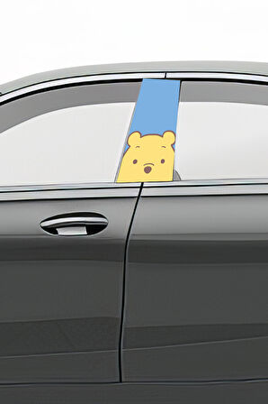 Araç Kapı Direk Kaplama Folyosu Desenli (Sağ Sol Takım) (2 Adet) - 22x50 Cm